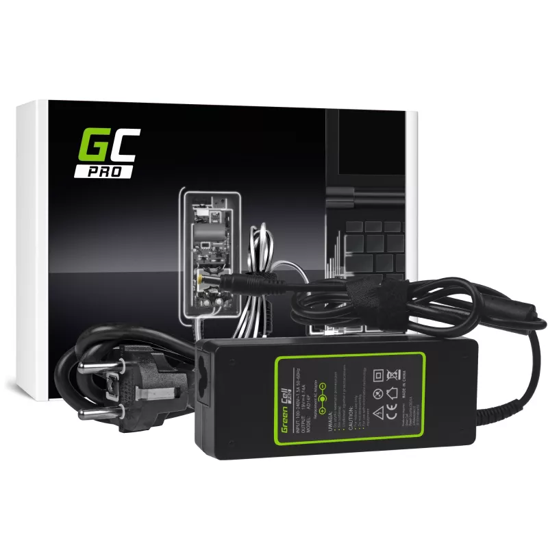 Green Cell AD14P maitinimo adapteris/keitiklis, naudojimui patalpose, 90 W, juodas