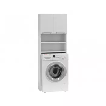 Vonios spintelė Top e Shop PRALKA POLA BIEL — Balta, laisvai pastatoma, 4 lentynos, 640×300×1830 mm