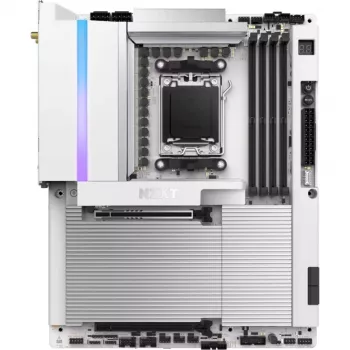 NZXT N9 X870E Balta AM5 DDR5 ATX pagrindinė plokštė