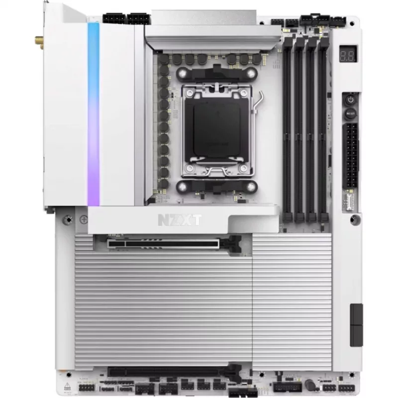 NZXT N9 X870E Balta AM5 DDR5 ATX pagrindinė plokštė