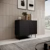 Komoda Cama Meble ONDA 2D 98x45x85 cm, juoda, medžio drožlių plokštės korpusas
