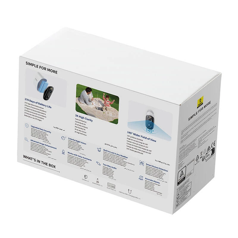 Apsaugos kamera Baseus N1 Plus Outdoor Camera Balta