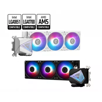 MSI MAG Coreliquid I360 WHITE Procesoriaus universali skysčio aušinimo sistema 12 cm 1 vnt.