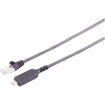 Tinklo kabelis ShiverPeaks 13-51045 USB-C LAN adapterio kabelis 1G RJ45 PVC juodas 3m