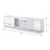 TV cabinet cama meble QIU 160 — MDF white gloss, 1600×420×570 mm