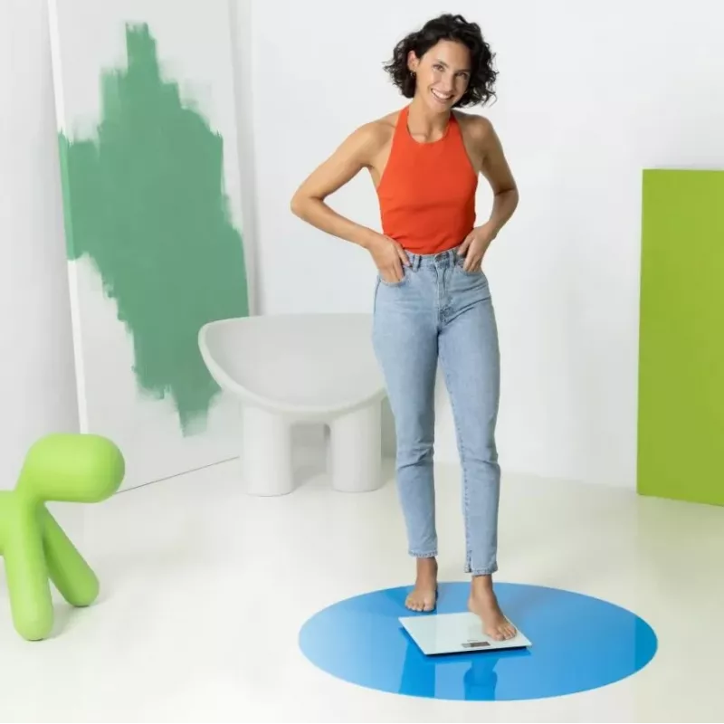 Ecomed by Medisana PS-72E asmeninės svarstyklės – 150 kg, stiklo platforma, baltos