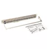Tripp N254-048-SH-6A 48 prievadų 1 HE stelažinis montavimas ekranuotas Cat6a STP Feed-Through skirstomasis skydas - RJ45 Ethernet - TAA - 10 Gigabit Ethernet - RJ-45 - Cat6a - sidabrinis - baltas - stelažinis