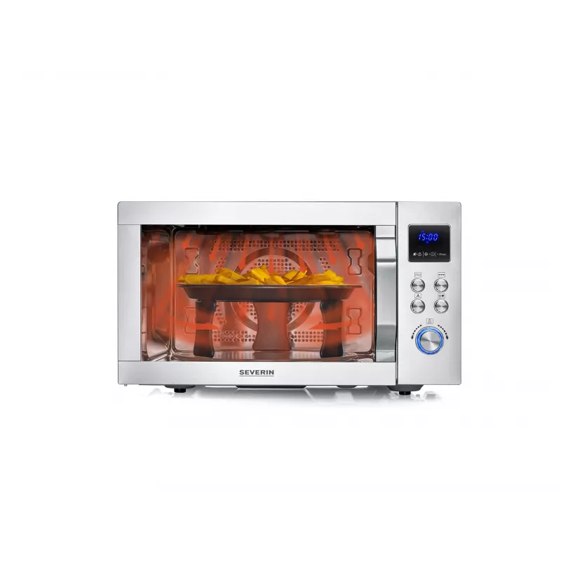 Kombinuota mikrobangų krosnelė SEVERIN MW 7918, pastatoma, 25 l, 900 W, LED ekranas, sidabrinė
