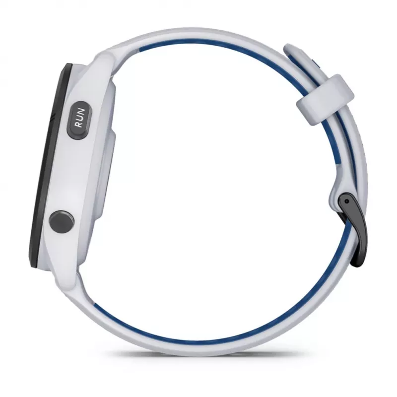 Išmanusis laikrodis GARMIN Forerunner 265 — 46 mm GFRP korpusas, AMOLED 1,3 colio, GPS/GLONASS/Galileo, 15 dienų baterija, 5 ATM, silikoninis dirželis