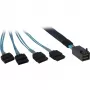 Kabelis SFF 8643/4x SATA Inter-Tech 0,5 m