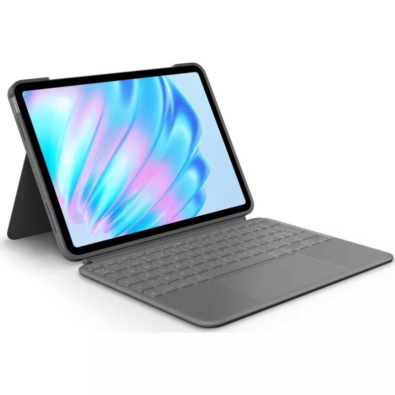 Klaviatūros dėklas Logitech Combo Touch QWERTY danų suomių norvegų švedų Smart Connector pilkas