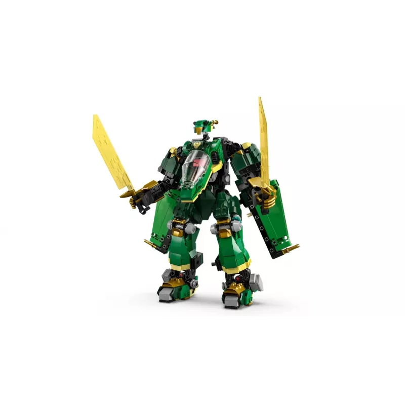 LEGO NINJAGO rinkinys 71845 Lloyd’s Jet Mech — 1112 detalių, 5 minifigūrėlės, judinami sparnai, aukštis 240 mm
