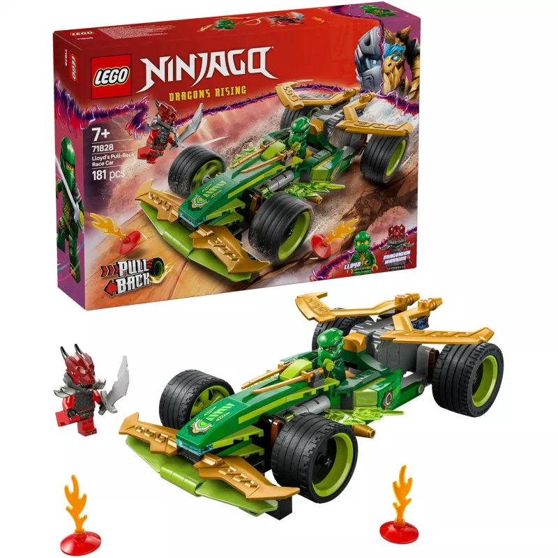 LEGO statybų rinkinys NINJAGO Lloyd's Action Speedster 71828, 181 detalė, 2 mini figūrėlės, amžius 7+