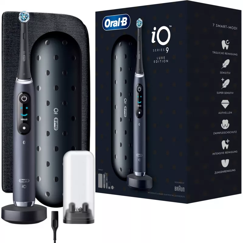 Oral-B iO Series 9 Luxe Edition Juoda Onyx dantų šepetėlis