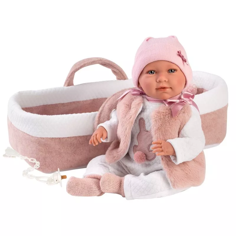 Lėlė Llorens Mimi Rosa 42 cm — Llorens 74012, vinilas ir tekstilė, lankstomos galūnės