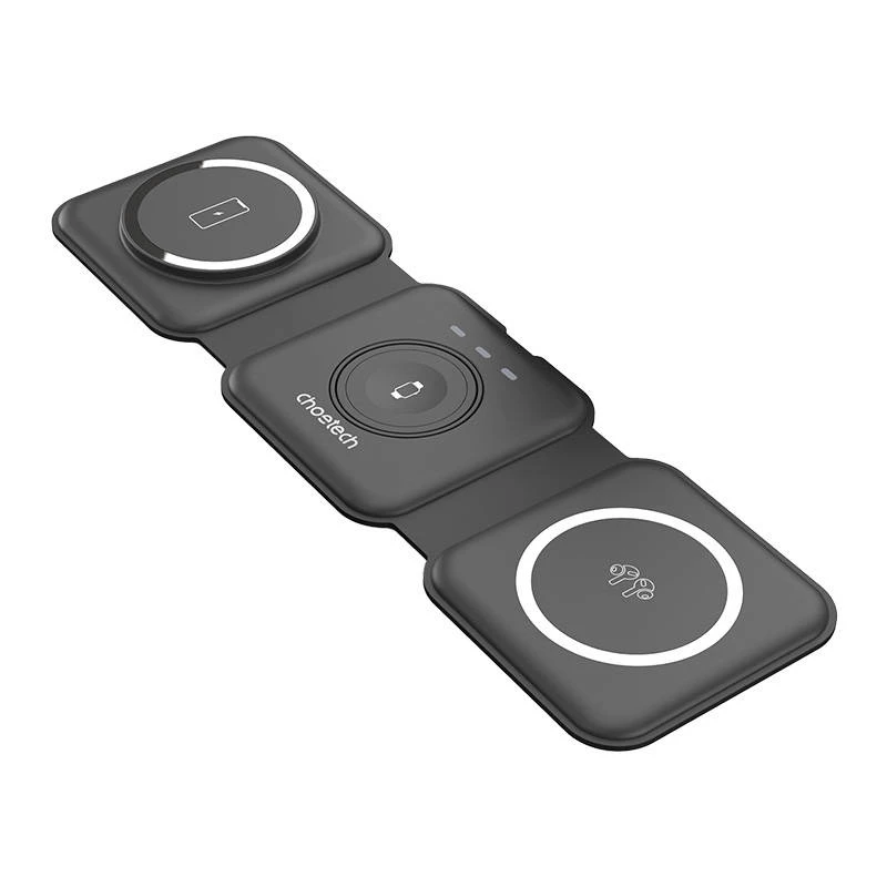 Choetech T588-F 3in1 Magnetic Wireless Charger 15W (juodas)