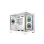 Cooler Master E481-WHNN-S00 Elite 481 WOOD Balta, mATX, priekinis skydelis, 70° visiškai permatomas grūdintas stiklas
