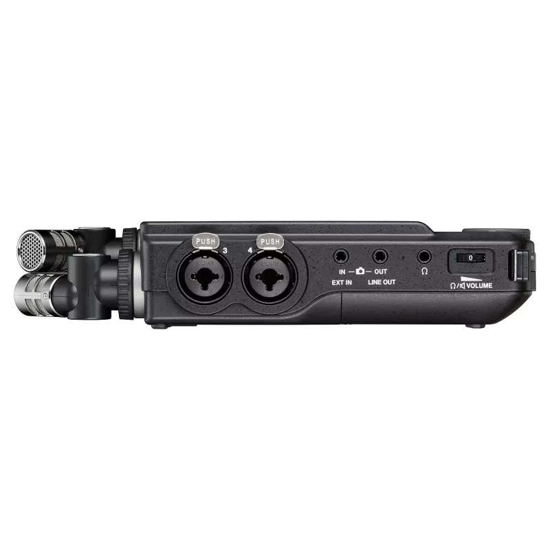 Nešiojamas daugiakanalis garso įrašytuvas Tascam Portacapture X8 — 6 kanalų, 24/32 bitų, iki 96 kHz, 4 XLR/TRS kombinuotos įvestys, SD kortelė, USB‑C, baterija arba tinklas