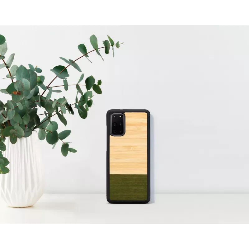 Telefono dėklas Man and Wood Samsung Galaxy S20+ — bambukas, miško juoda