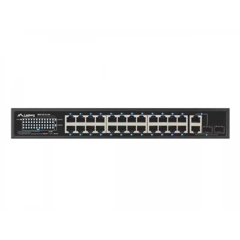 Lanberg RSFE-24P-2C-250 tinklo komutatorius nevaldomas Gigabit Ethernet (10/