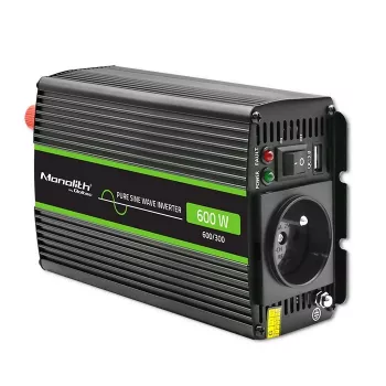 Qoltec Monolith maitinimo adapteris automobiliniam naudojimui 600 W juodas
