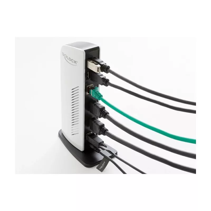 USB dokinė stotis DeLOCK 87771 dvigubas HDMI Full-HD USB 3.2 LAN Audio