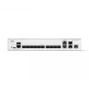 Tinklo komutatorius Cisco Catalyst C1300-12XS valdomas L2/L3, 12 x 10Gb SFP+, 240 Gbit/s, 16k MAC, montuojamas stelaže, pilkas