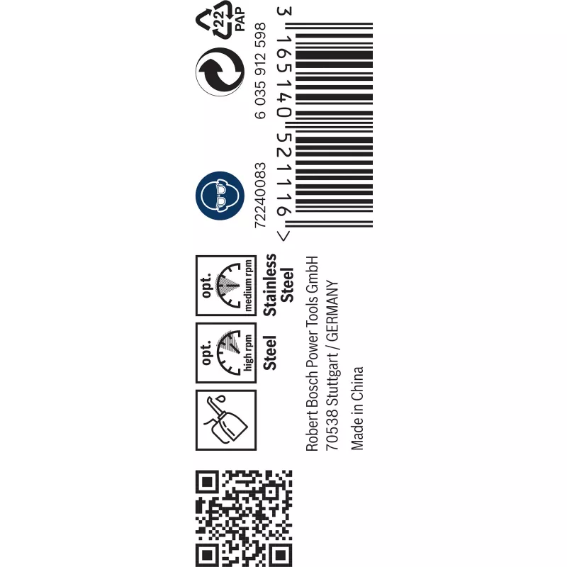 Sukamasis grąžtas Bosch HSS-Co DIN 338 3 mm