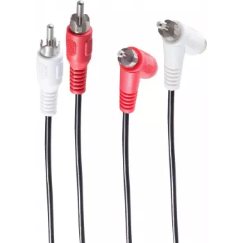 Garso kabelis ShiverPeaks BS40121 0,5 m 2 x RCA juodas