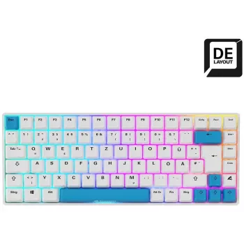 Sharkoon SKILLER SGK50 S3 PBT žaidimų klaviatūra USB QWERTZ vokiška balta