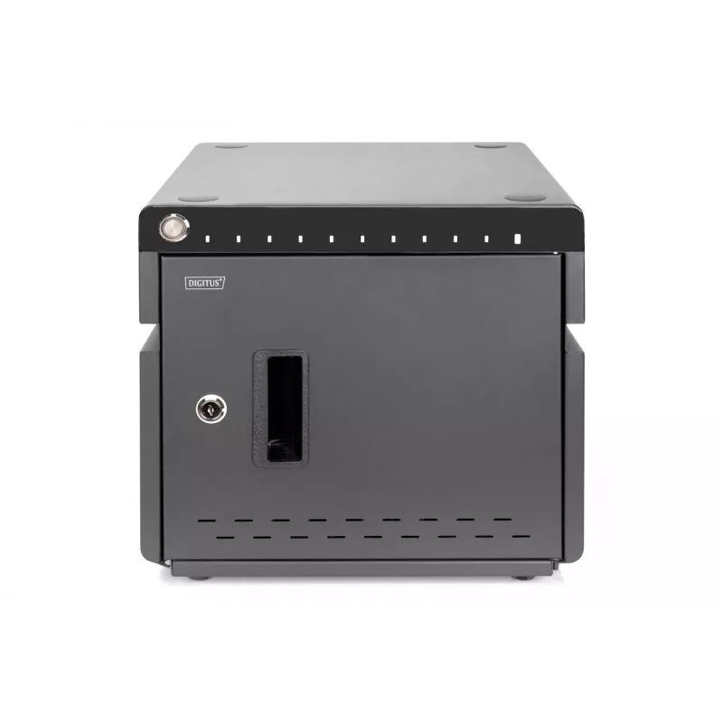 Digitus Mobilus stalinis įkrovimo kabinetas 10 nešiojamiesiems kompiuteriams/planšetėms iki 13 colių, UV-C, USB-C