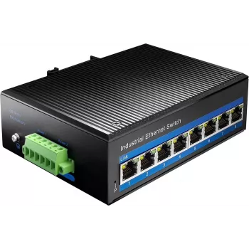 Cudy 8 prievadų 10/100M pramoninis PoE komutatorius Nevaldomas Gigabit Ethernet (10/100/1000) Maitinimas per Ethernet (PoE) Juodas