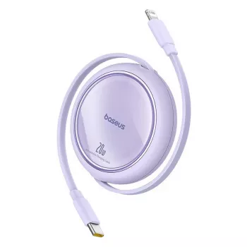 Baseus Free2Pull - 20 W USB-C į Lightning ištraukiamas kabelis, 1 m (violetinis)