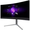 LORGAR 34MP1, UWQHD MiniLED Gaming Monitor Pro, 34'' (3440*1440) VA lenktas monitorius, juoda/pieniškai pilka
