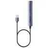 USB šakotuvas Unitek H1208CGY01 — 4 prievadų USB 3.0 (5 Gbps), suderinamas atgal su USB 2.0, aliuminis