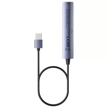 USB šakotuvas Unitek H1208CGY01 — 4 prievadų USB 3.0 (5 Gbps), suderinamas atgal su USB 2.0, aliuminis
