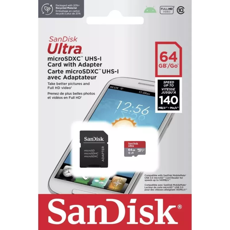 „Flash“ atminties kortelė SANDISK SDSQUAB-064G-GN6TA 64GB