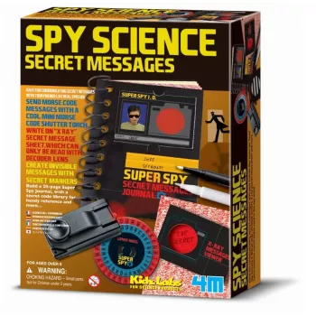 4m Spy Science Secret Messages rinkinys 3295 — slaptų žinučių eksperimentų rinkinys vaikams nuo 8 metų
