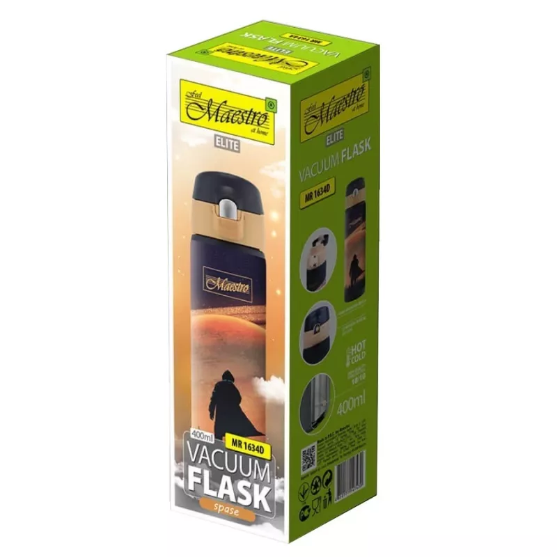Termo puodelis Maestro MR-1634-D 400 ml Space, izoliuotas nerūdijančio plieno gėrimų indas