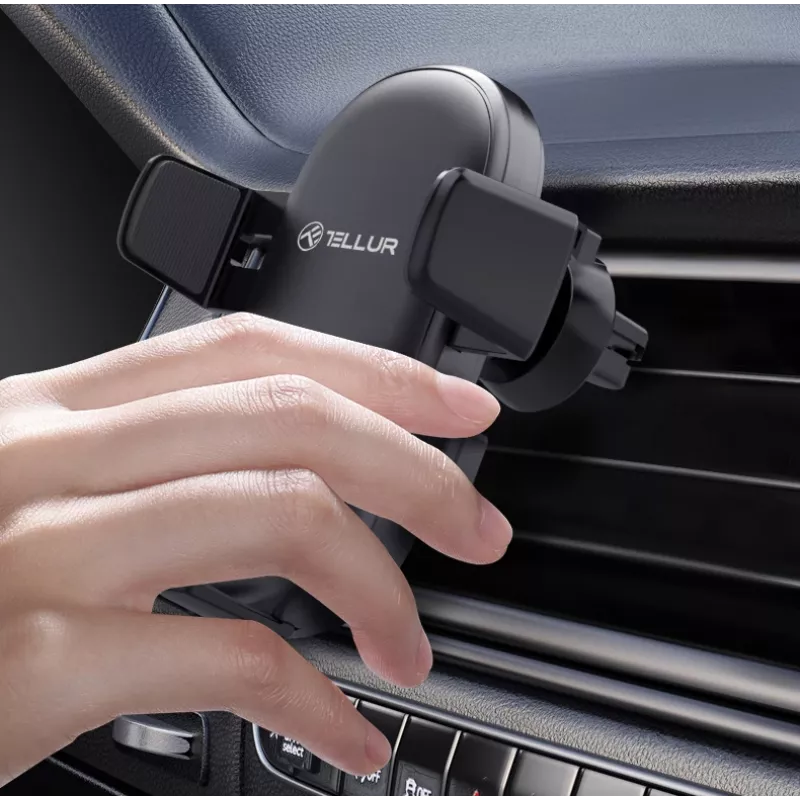 Automobilinis telefono laikiklis Tellur CMH10 Juoda — reguliuojamas prietaisų skydelio laikiklis išmaniesiems telefonams