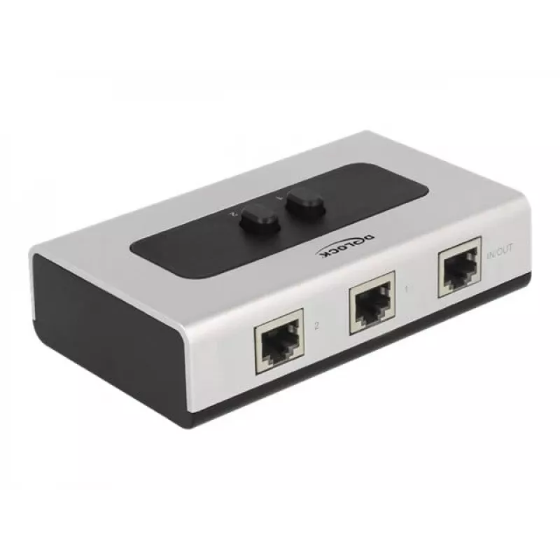 Hub DeLOCK 87673 1000 Mbit/s juoda pilka