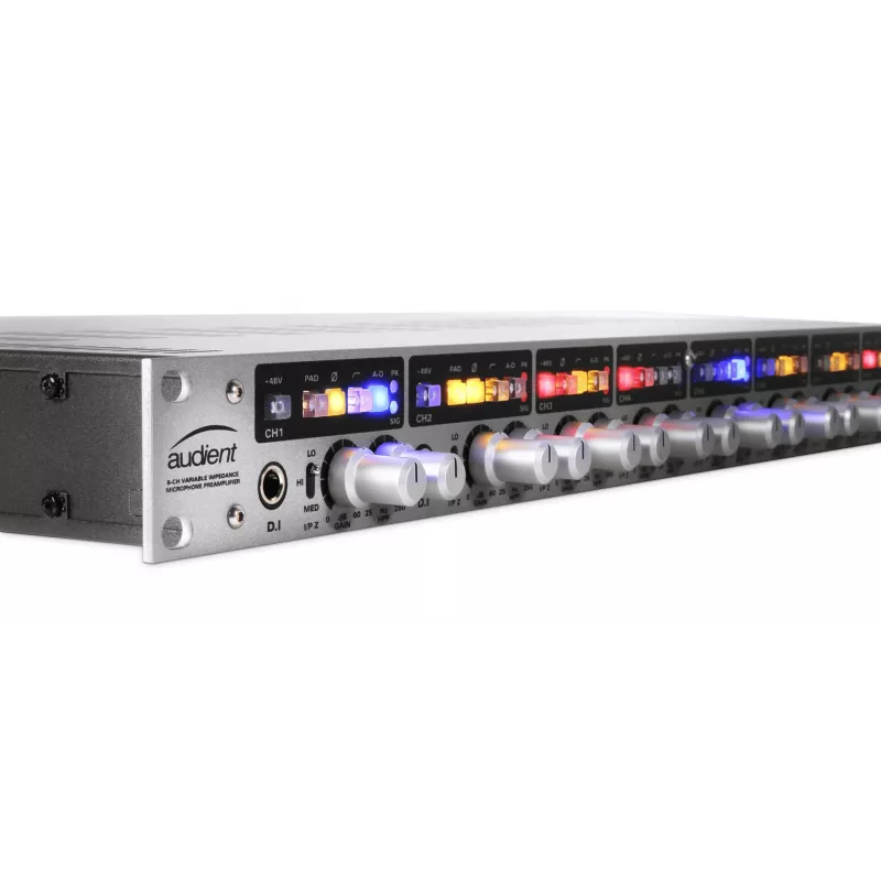 Audient ASP880 8 kanalų mikrofoninis pirminis stiprintuvas 24 bitų 96 kHz, montuojamas į stovą