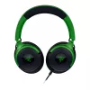 Laidinės žaidimų ausinės Razer Kraken V4 X — antausinės, 20–20000 Hz, 1,8 m laidas, 310 g, juoda/žalia