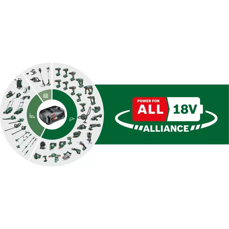 Belaidis smūginis gręžtuvas-suktuvas EasyImpact 18V-38 (žalia/juoda, ličio jonų akumuliatorius 2,0 Ah, nešiojimo dėklas, POWER FOR ALL ALLIANCE)