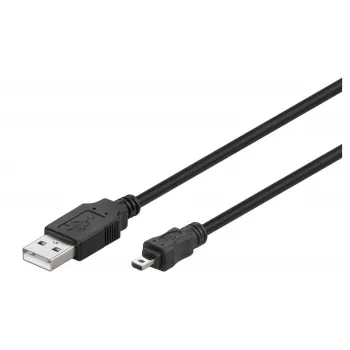 Microconnect USBAMB82 USB laidas USB 2.0 1,8 m USB A Mini-USB B Juoda