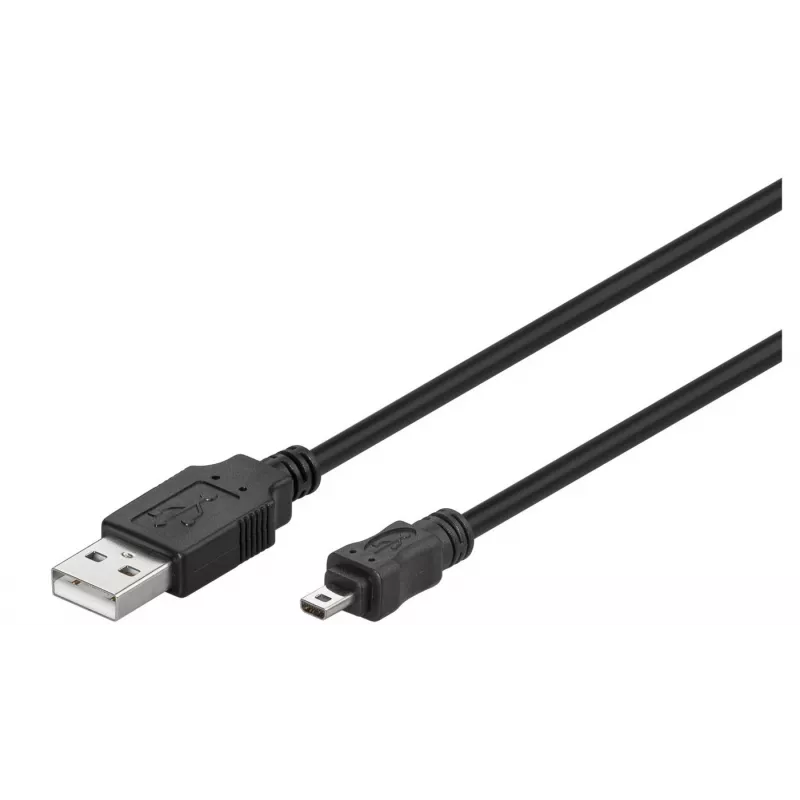 Microconnect USBAMB82 USB laidas USB 2.0 1,8 m USB A Mini-USB B Juoda