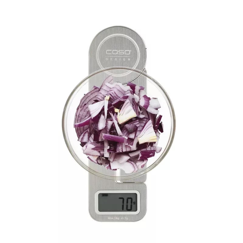 Caso | Svarstyklės | KitchenEcostyle | Maksimalus svoris (talpa) 5 kg | Padala 1 g | Ekrano tipas LCD | Nerūdijantis plienas