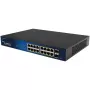 ALLNET 16+2P PoE Switch ALL-SG8418PM — 18 prievadų Gigabit, 16 PoE prievadų, 2 aukštyninio ryšio prievadai