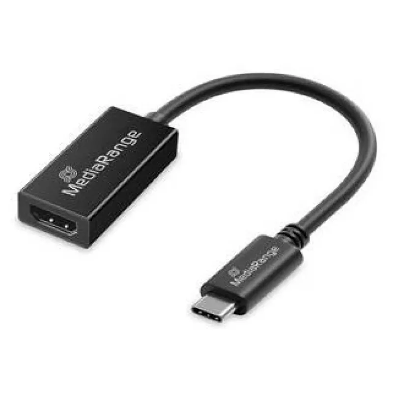 USB Type-C į HDMI garso ir vaizdo keitiklis MediaRange MRCS234, 20 cm, juodas