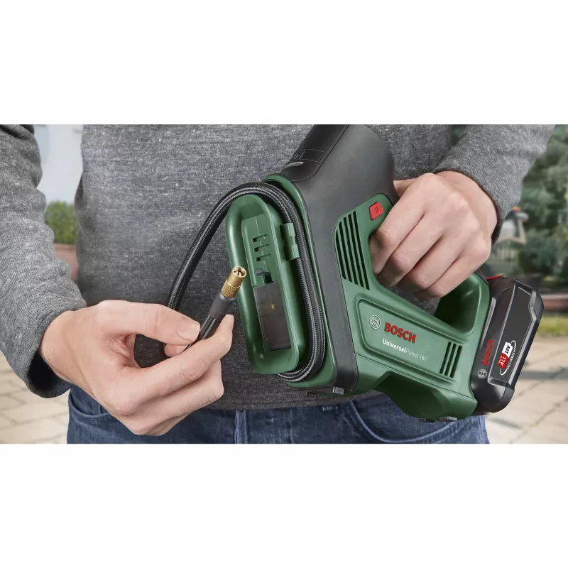 Elektrinis oro siurblys Bosch Universal Pump 18V — 10,3 baro, 30 l/min, Li‑Ion baterija
